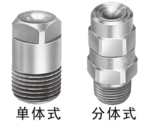 單體式實心錐噴嘴與雙體式實心錐噴嘴